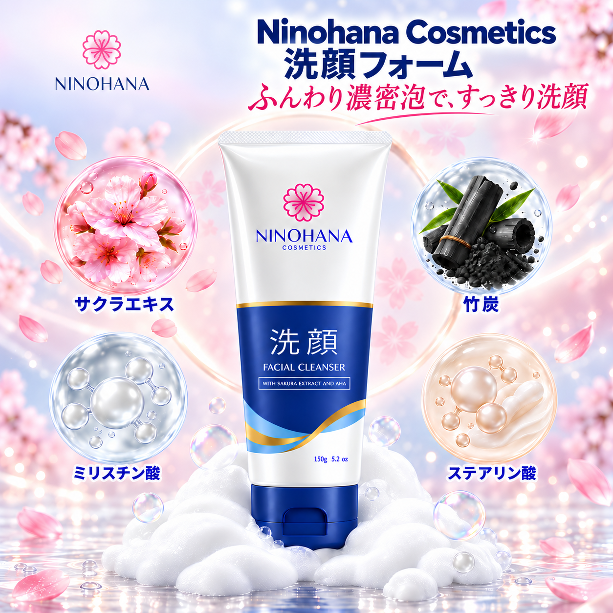 Ninohana 洗顔フォームの主要成分